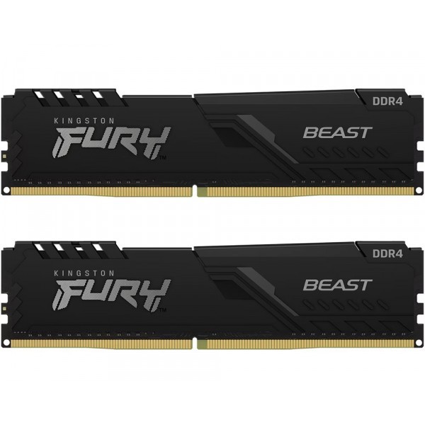 Memorie RAM Kingston Fury Beast, DDR4, 32GB, 3200MHz KF432C16BBK2/32