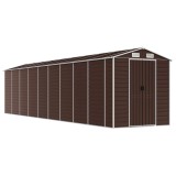 Cumpara ieftin Sopron de gradina, maro, 191x810x198 cm, otel galvanizat