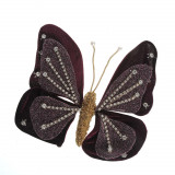 Decoratiune fluture mov 21 cm