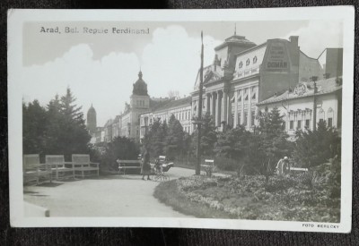 Carte postala, Arad, Bulevardul Regele Ferdinand, 1926 foto