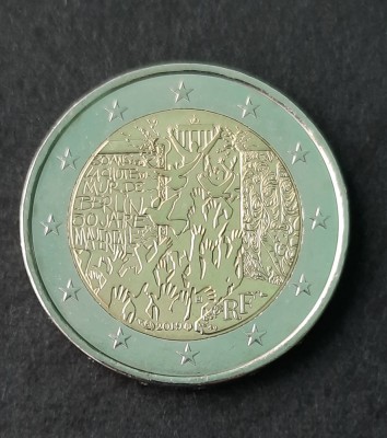 2 Euro comemorativi &amp;quot;30 ani - Caderea Zidului Berlinului&amp;quot; Franta, 2019 - A 3348 foto