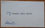 Carte de vizita al generalului de brigada Virgil Saegiu