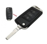 Set 2 bucati - Carcasa cheie Topautochei&amp;#174; compatibila cu Passat B5, Golf Jetta, Skoda, Seat conversie catre un stil modern de cheie, doar pentru