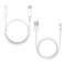 Set 2 Cabluri de Date si Incarcare, 1 x Type-C / Lightning si 1 x USB / Lightning, Albe, 2A, 1 M
