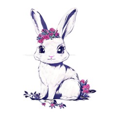 Sticker decorativ, Iepure, Alb, 82 cm, 8592ST foto