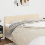 Cumpara ieftin Tăblii de pat, 2 buc, crem, 100x5x78/88 cm, textil