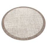 Covor sisal Floorlux cerc 20401 Cadru şampanie si taupe, cerc 120 cm