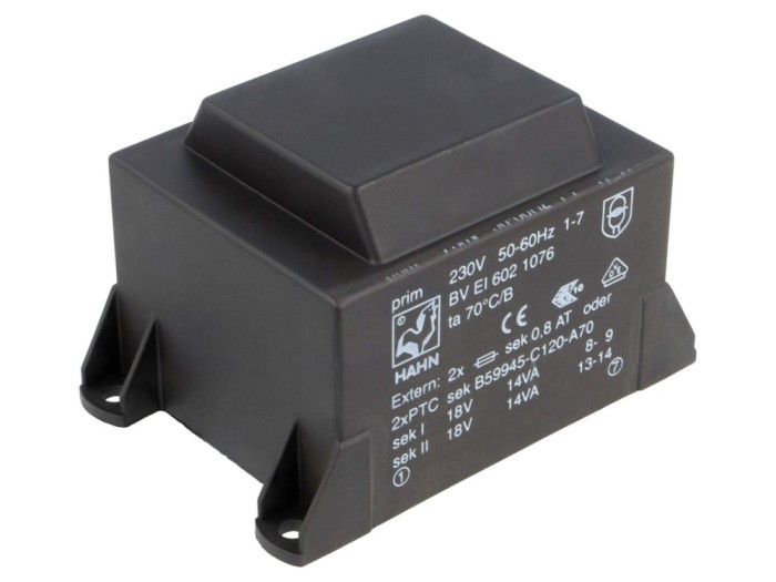 Transformator &icirc;ncapsulat 28VA 230V 18V PCB