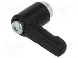 Manetă franceză ELESA GANTER GN 302.2, zinc, M6, 30mm, neagră