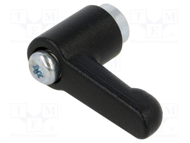 Manetă franceză ELESA GANTER GN 302.2, zinc, M6, 30mm, neagră