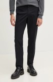 BOSS pantaloni barbati, culoarea negru, mulata, 50527920