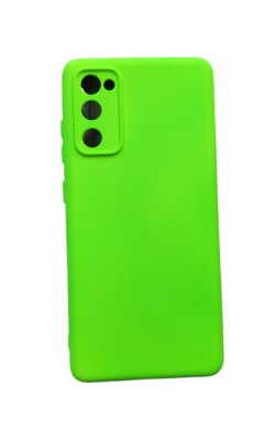 Huse silicon antisoc cu microfibra interior Samsung Galaxy S20 FE Verde Neon foto