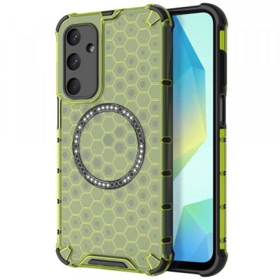 Husa MagSafe pentru Samsung Galaxy A16 5G A166 / A16 4G A165, Techsuit, HoneyComb Shield, Verde foto