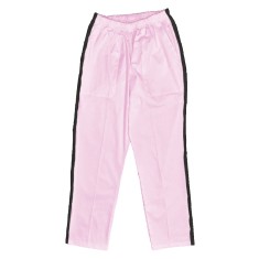 Pantaloni Medicali Pe Stil, Roz cu dunga neagra cu Elastan cu Elastic - S, talia-2-96cm