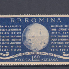ROMANIA 1959 LP 487 ANUL GEOFIZIC INTERNATIONAL SERIE SARNIERA