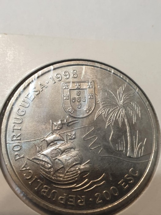 F2 Portugalia 200 escudos 1998 DISCOVERIES IN AFRICA UNC