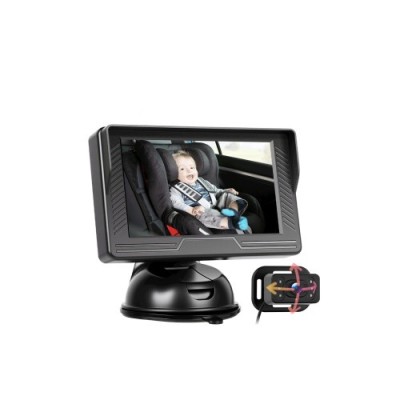 Kit camera auto pentru bebelusi cu monitor 4.3 inch cu fir pentru vizualizare in timp real Cod: A4214 Automotive TrustedCars foto