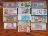 Lot nr. 17 : Mixt de bancnote Romania si alte state - 13 Bancnote