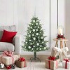 VidaXL Brad de Crăciun artificial pre-luminat cu set de bile Verde 3395329