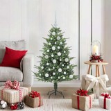 vidaXL Brad de Crăciun artificial pre-luminat cu set de bile Verde 3395329