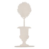 Cumpara ieftin Decoratiune Floare metal alb 7x10x22 cm