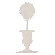 Decoratiune Floare metal alb 7x10x22 cm