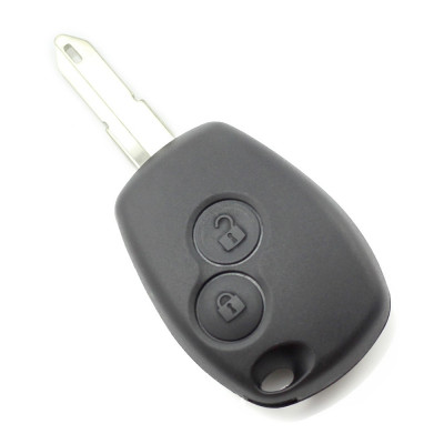 Dacia / Renault - Carcasa cheie cu 2 butoane si suport baterie din inox foto
