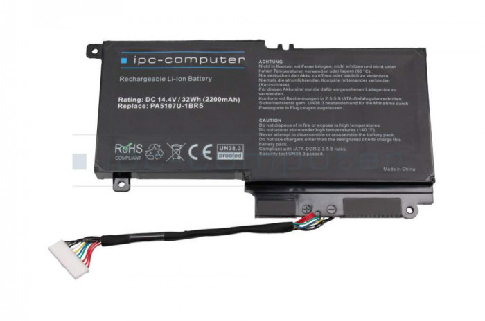 Baterie compatibila Laptop, Toshiba, Satellite L50-A, L50D-A, L50DT-A, L50T-A, PA5107U-1BRS, 14.4V, 2200mAh, 32Wh