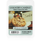 Country Candle Milk &amp; Cookies ceară pentru aromatizator 64 g