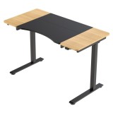 HALDEN &iacute;r&oacute;asztal elektromos magass&aacute;g&aacute;ll&iacute;t&aacute;ssal, 120x60 cm fekete-burlywood