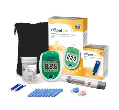 eB-Pet glucometru uz veterinar (caini si pisici) + 100 teste, testare rapida si precisa, 180 memorii foto
