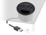 HUB USB 3.2 Gen 1 cu 4 x USB-A montare masa, Delock 64153