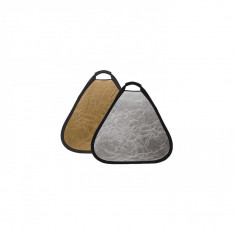 Blenda triunghiulara cu maner gold-silver 80cm