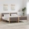 vidaXL Cadru de pat Maroniu și taupe 200 x 200 cm Lemn masiv de pin 3394301