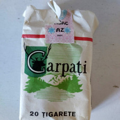 Ambalaj pachet tigari Carpati, din 1995 (fara tigarete), vintage, colectie