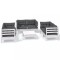 Set mobilier gradina cu perne, 7 piese, lemn masiv de pin