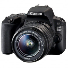 Aparat foto DSLR Canon EOS 200D 24.2 Mpx Black Kit EF-S 18-55mm DC f/3.5-5.6 III foto