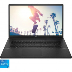 Laptop HP 17-cn0026nq cu procesor Intel Core I5-1135G7, 17.3, Full HD, 8GB, 1TB HDD + 256GB SSD, Intel Iris Xe Graphics, Free DOS, Jet Black