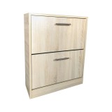 Dulap pantofi GN 2 usi, Pal Melaminat, rafturi rabatabile, stejar alb