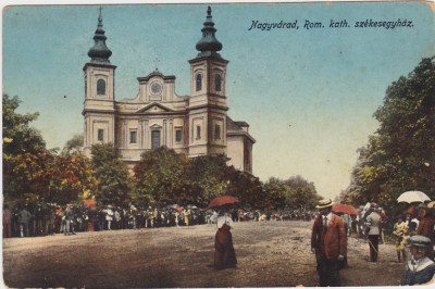 CP Oradea, catedrala romano catolica nagyvarad rom kath szekesegyhaz 1915 foto