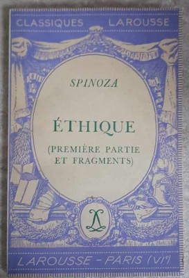 ETHIQUE (PREMIERE PARTIE ET FRAGMENTS)-BARUCH SPINOZA-253625 foto