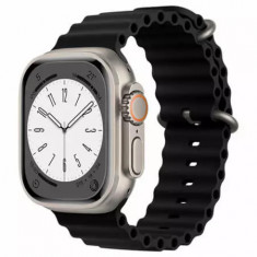 Curea Ceas W038 Apple Watch 1 2 3 4 5 6 7 8 SE Ultra (42 mm 44 mm 45 mm 49 mm) Negru