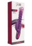 Vibrator Rabbit cu Rotatie si Impingere Swirl She.E.O, Violet