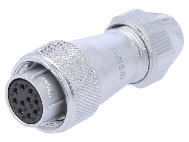 Mufă WF16 mamă PIN 10 IP67 5A 400V pentru lipire pe cablu 5-6,5mm