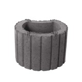 Jardiniera din beton Semmelrock, exterior, rotunda, gri, 30 x 20 cm