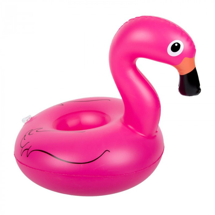 Suport gonflabil pentru pahar, 22 x 23 cm, model flamingo