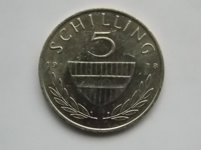 5 SCHILLING 1978 AUSTRIA foto