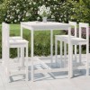 VidaXL Set de bar pentru grădină, 5 piese, alb, lemn masiv de pin 3154751