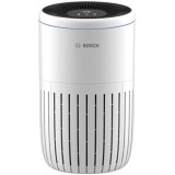 Purificator de aer Bosch Air 4000, CADR 300m3/h, Prefiltru, filtru HEPA H13, filtru carbon activ, senzor de praf, timer, alb