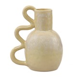 Vaza Pot, Ceramica, Crem, 22cm ComfortTravel Luggage